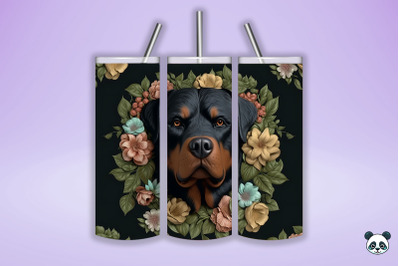 3D Rottweiler Tumbler Wrap 1