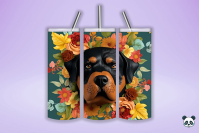 3D Rottweiler Tumbler Wrap