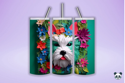 3D Yorkshire Terrier Tumbler Wrap 1