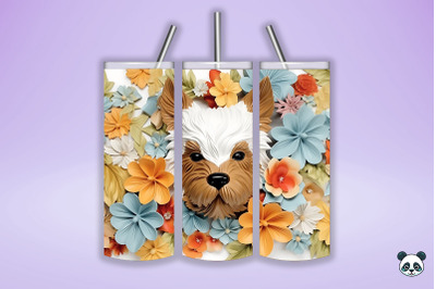 3D Yorkshire Terrier Tumbler Wrap