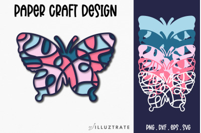 Butterfly Paper Cutting Design | Butterfly SVG Cut File