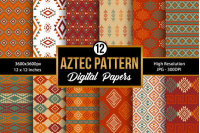 Native American Aztec Seamless Pattern Digital Papers