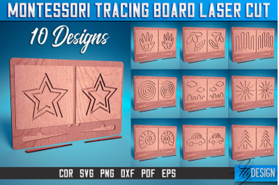 Montessori Tracing Board Laser Cut SVG | Game Laser Cut SVG Design | C