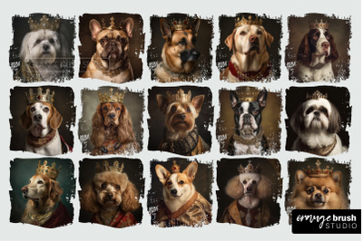 Royal Dog PNG Bundle | Dog Breed Sublimation 16 PNG