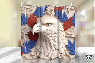 Patriotic Eagle 3D Tumbler Wrap Png 10