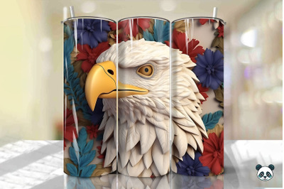 Patriotic Eagle 3D Tumbler Wrap Png 12