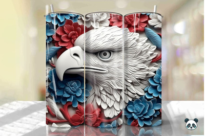 Patriotic Eagle 3D Tumbler Wrap Png 13