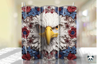 Patriotic Eagle 3D Tumbler Wrap Png 15