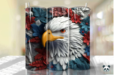 Patriotic Eagle 3D Tumbler Wrap Png 16