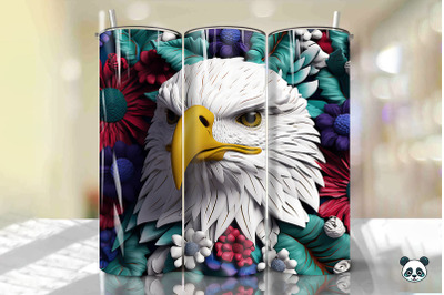 Patriotic Eagle 3D Tumbler Wrap Png 19