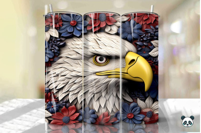 Patriotic Eagle 3D Tumbler Wrap Png 21