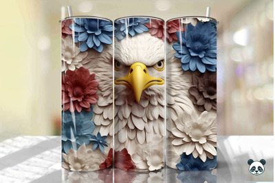 Patriotic Eagle 3D Tumbler Wrap Png 24