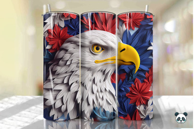 Patriotic Eagle 3D Tumbler Wrap Png 25