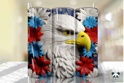 Patriotic Eagle 3D Tumbler Wrap Png 32