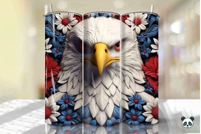 Patriotic Eagle 3D Tumbler Wrap Png 33