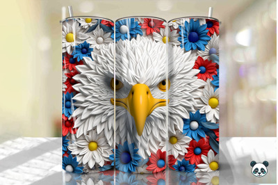 Patriotic Eagle 3D Tumbler Wrap Png 35