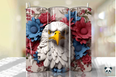 Patriotic Eagle 3D Tumbler Wrap Png 39