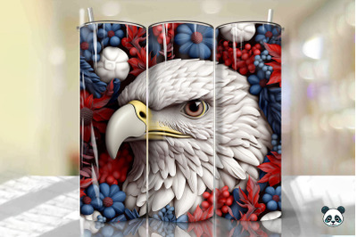 Patriotic Eagle 3D Tumbler Wrap Png 4