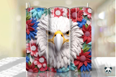 Patriotic Eagle 3D Tumbler Wrap Png 8