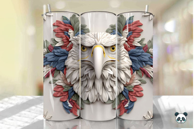 Patriotic Eagle 3D Tumbler Wrap Png