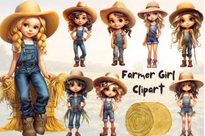 Farmer Girl Clipart