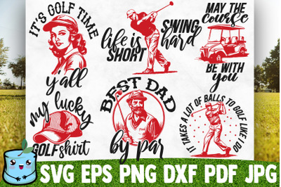 Golf SVG Bundle - Retro Golfing SVG Cut Files