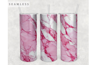 Pink Marble Tumbler Wrap, 20 Oz Skinny Tumbler Sublimation Design, PNG