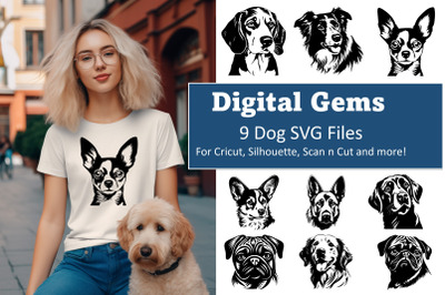 Pawfect Canine SVG Collection: Playful and Versatile Dogs 1