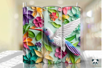 3D Hummingbird Tumbler Wrap Png