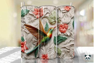 3D Hummingbird Tumbler Wrap Png