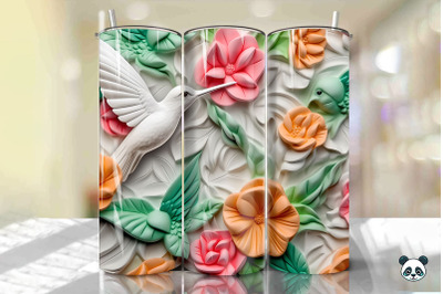 3D Hummingbird Tumbler Wrap Png