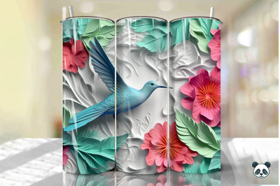 3D Hummingbird Tumbler Wrap Png