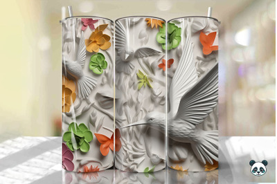 3D Hummingbird Tumbler Wrap Png