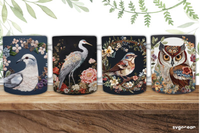 Bird Embroidery Mug | 11 oz | Sublimation&nbsp;