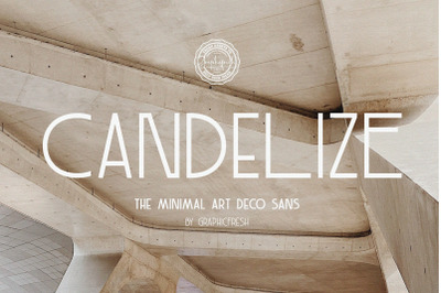 Candelize - Minimal Art Deco Font