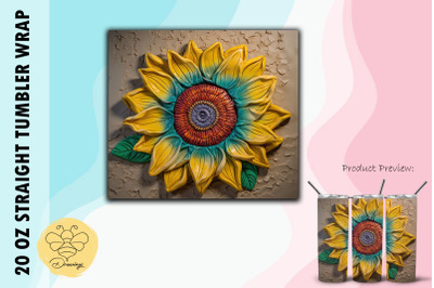 3D Beautiful Sunflower Tumbler Wrap