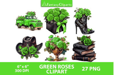 Green Roses Arrangements Clipart | St Patrick&#039;s Day Clip Art
