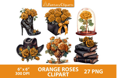 Orange Roses Arrangements Clipart | Thanksgiving Clip Art