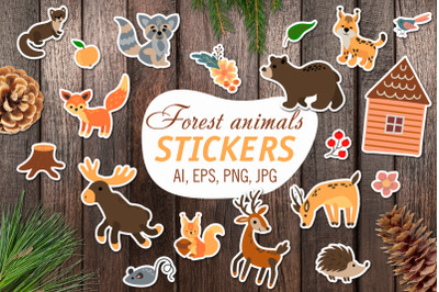 Forest animals&2F; Printable Stickers Cricut Design