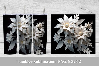 3d flower sublimation tumbler wrap | 3d flower sublimation