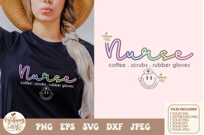 Coffee Scrubs Rubber Gloves png svg, Nurse Coffee Cups Png