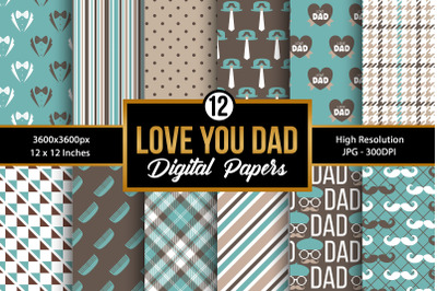 Father&#039;s Day Seamless Pattern, Dad Digital Papers