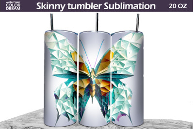 3D Butterfly Tumbler Wrap | 3D Tumbler Sublimation&nbsp;