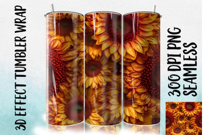 3D Sunflower Tumbler Wrap 1