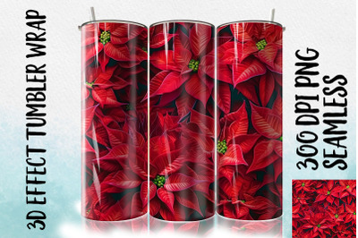 3D Poinsettia Tumbler Wrap 1