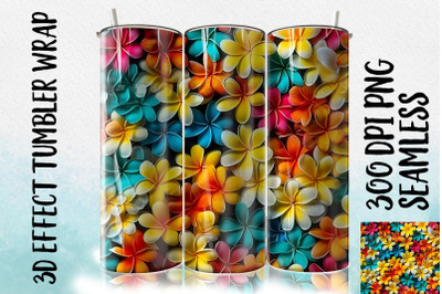 3D Plumeria Tumbler Wrap 1