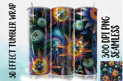 3D Passionflower Tumbler Wrap 1