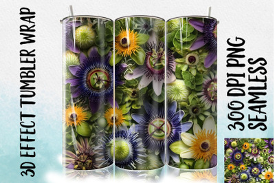 3D Passiflora Tumbler Wrap 1