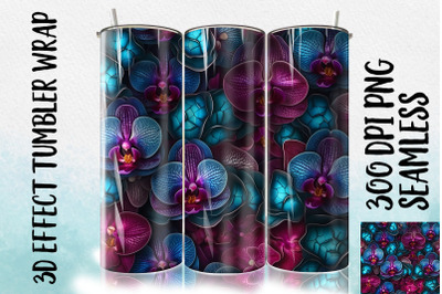 3D Orchid Tumbler Wrap 1