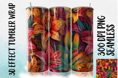 3D Lily Tumbler Wrap 5